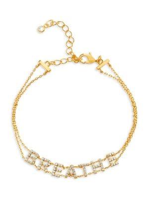 Lord & Taylor Crystal Breathe Double-strand Bracelet