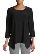 Anne Klein Three-quarter Sharkbite Tee