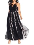 City Chic Plus Climbing Vine Maxi Dress