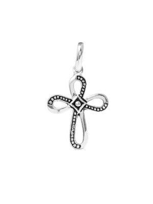 Lord & Taylor Sterling Silver Swirl Cross Pendant