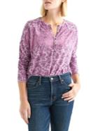 Lucky Brand Printed Western Henley Top