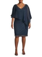 J Kara Plus Classic Embellished Sheath Dress