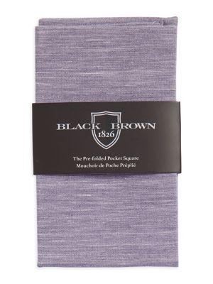 Black Brown Textured Pre-folded Pocket Square