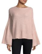 Design Lab Lord & Taylor Dropped Shoulder Bell Sleeve Sweater