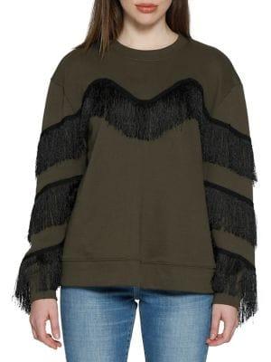 Walter Baker Alexis Fringed Sweatshirt