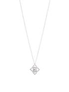 Carolee Crystal Bouquet Crystal Open Clover Pendant Necklace