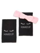 Two's Company 3-piece Cotton Wash Away & Headband Set
