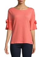 Ivanka Trump Textured Elbow-sleeve Top