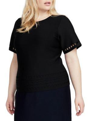 Rachel Rachel Roy Plus Frankie Cropped Knit Top