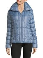 Kenneth Cole New York Packable Ruched Down-filled Puffer Coat