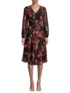 Calvin Klein Floral Long-sleeve Dress