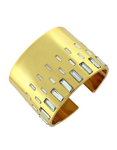 Vince Camuto Crystal Clear Gold-tone Cuff Bracelet