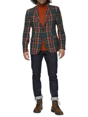 Opposuits Christmas Tartan Button Blazer