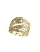 Effy D Oro Diamond And 14k Yellow Gold Ring, 0.73 Tcw