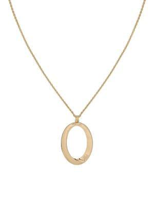 Laundry By Shelli Segal Open Oval Pendant Long Necklace