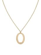 Laundry By Shelli Segal Open Oval Pendant Long Necklace