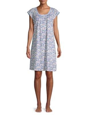 Miss Elaine Short-sleeve Floral Night Gown