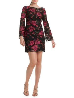 Trina Turk Floral Embroidery Sheath Dress