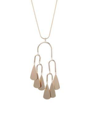 Trina By Trina Turk Scenic Route Cascading Petal Goldtone Pendant Necklace