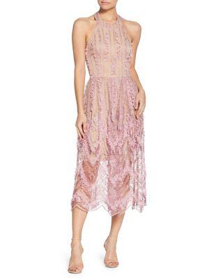 Dress The Population Valerie Floral Lace A-line Midi Dress