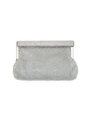 Nina Bayla Crystal Mesh Frame Clutch