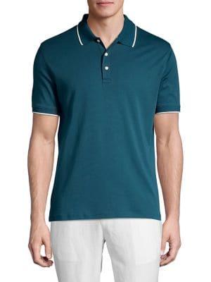 Black Brown Trimmed Polo Shirt