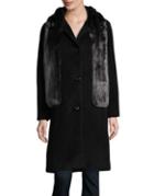 Jones New York Wool-blend Coat With Faux Fur Scarf