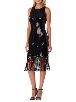 Tahari Arthur S. Levine Sleeveless Sequin Sheath Dress