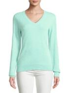 Lord & Taylor Essential Cashmere V-neck Sweater