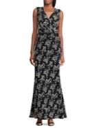 Lauren Ralph Lauren Floral Metallic Jersey Gown