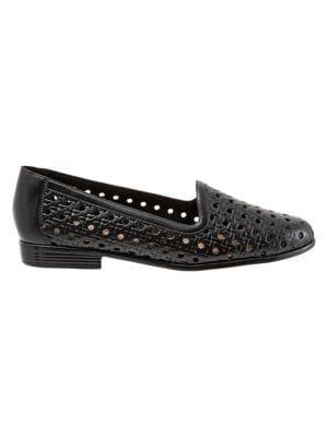 Trotters Liz Open-weave Leather Loafers