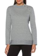 Rafaella Knit Button-neck Sweater