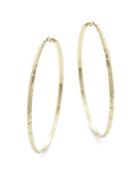 Design Lab Lord & Taylor Thin Textured Hoop Earrings