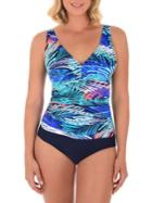 Shape Solver Fresh Breeze One-piece Palm-print Swimsuit
