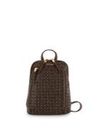 Calvin Klein Hudson Studded Monogram Leather Backpack