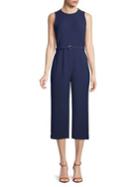 Women's Michael Kors Belted Sleeveless Jersey Jumpsuit | LookMazing