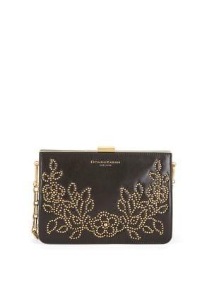 Donna Karan Studded Leather Convertible Clutch