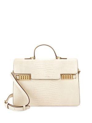 Donna Karan Paola Structured Leather Satchel