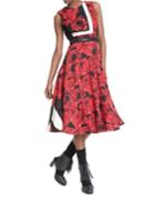 Tracy Reese Placement Floral Fit-and-flare Dress