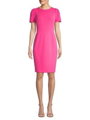 Calvin Klein Puff Short Sleeve Sheath Dress
