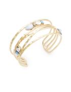 Design Lab Lord & Taylor Faceted Stone-accented Goldtone Cuff