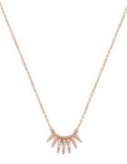 Lucky Brand Delicates Cubic Zirconia And Rose Goldtone Sterling Silver Sunray Necklace