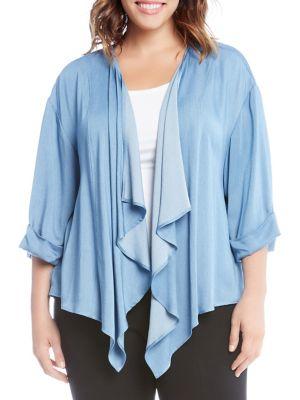 Karen Kane Plus Draped Jacket