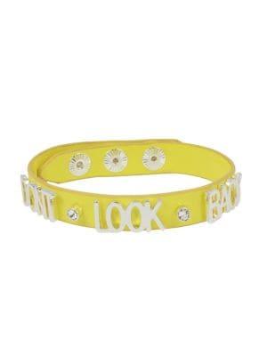 Bcbgeneration Don't Look Back Affirmation Leather-look Snap Bracelet