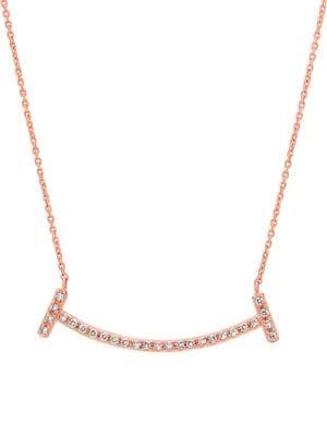 Morris & David 14k Rose Gold & 0.33 Tcw Diamond Bar Necklace