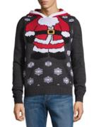 American Stitch Festive Santa Hooded Sweater