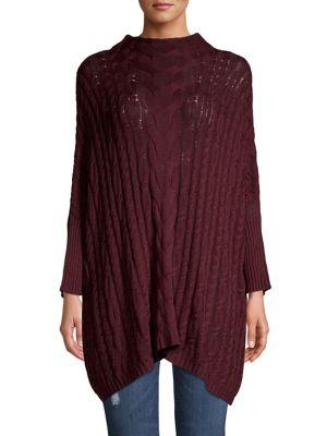 Joan Vass Cable-knit Dolman Sleeve Top