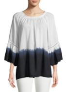 Context Ombre Bell Sleeve Peasant Top