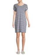 Marc New York Performance Striped Tie Sleeve Shirt Dress
