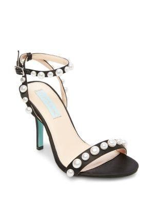 Betsey Johnson Sydne Embellished Satin Sandals